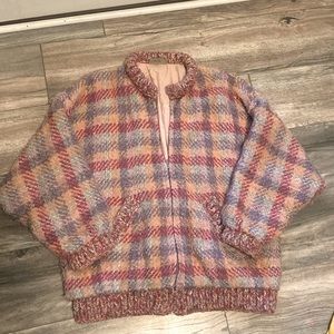 Wool handcrafted jacket— made in Ireland— size medium. Weavers of Ireland Brand.